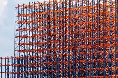 Metal construction on the sky background Stock Photos