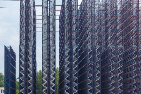 Metal construction on the sky background Stock Photos