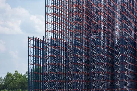 Metal construction on the sky background Stock Photos