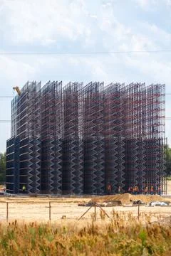 Metal construction on the sky background Stock Photos
