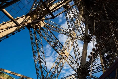 Metal constructions of Eiffel Tower, Paris Stock Photos