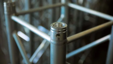 Metal constructions for the scene. storage Stock Footage 103091577