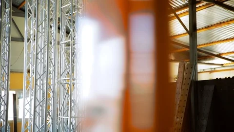 Metal constructions for the scene. storage Stock Footage 103091664
