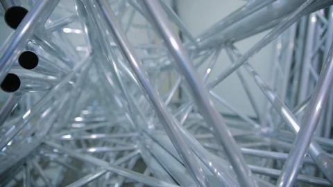 Metal constructions for the scene. storage Stock Footage 103091782