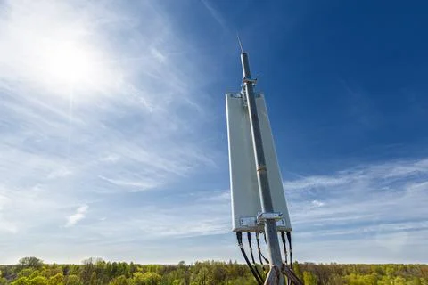 Metal constructions for telecommunication data equipment , radio panel antennas Stock Photos