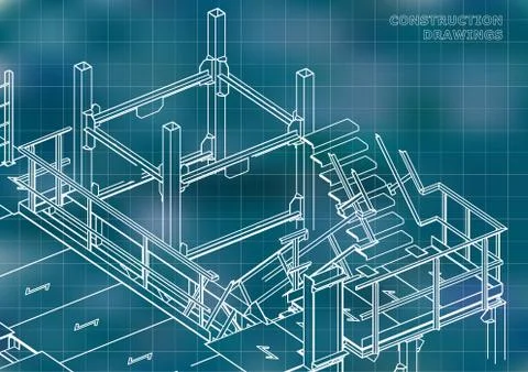 Metal constructions. Volumetric construction イラスト素材