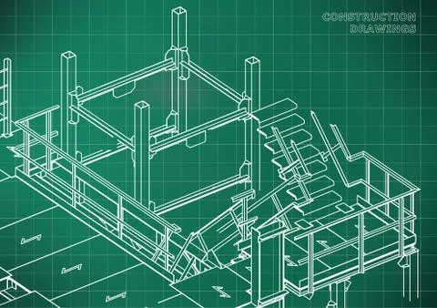 Metal constructions. Volumetric construction イラスト素材