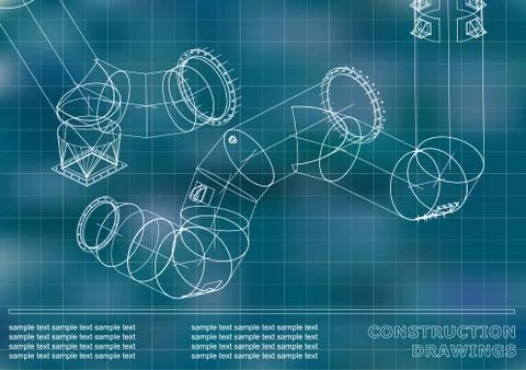 Metal constructions. Volumetric construction Stock Illustration