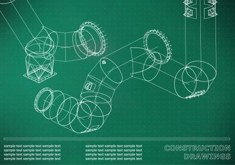 Metal constructions. Volumetric construction Stock Illustration