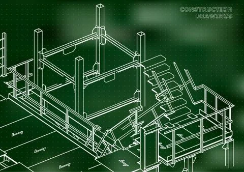 Metal constructions. Volumetric construction イラスト素材
