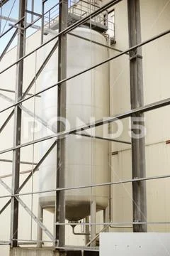 Metal container for beer fermentation Stock Photos
