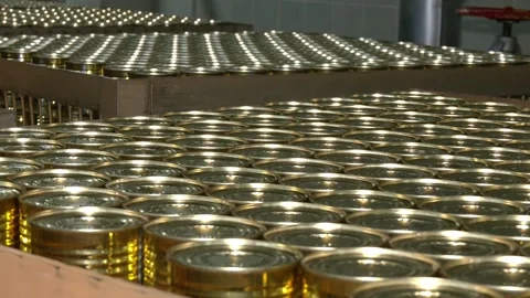 Metal containers used for tomato Stock Footage 237213105