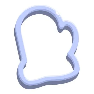 Metal cookie cutter creating cloud shape for baking 스톡 일러스트