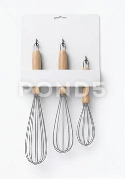 Metal cooking whisk mockup PSD Template