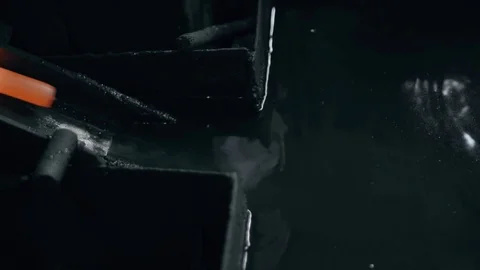 Metal cooling in slow motion Stock Footage 82470980