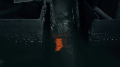 Metal cooling in slow motion Stock Footage 82471001