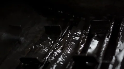 Metal cooling in slow motion Stock Footage 82471048