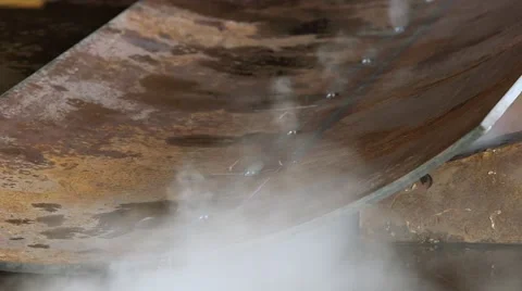 Metal Cools After Cutting Stock Footage 63988989