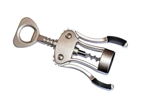 Metal corkscrew bottle Stock Photos