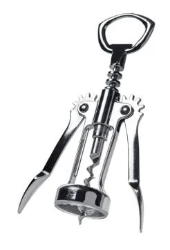 Metal corkscrew closeup Stock Photos