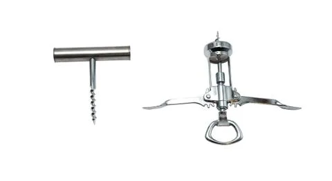 The metal corkscrews Stock Photos