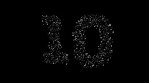 Metal Countdown Stock Footage 129251415