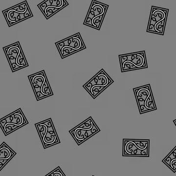 Metal craft blacksmith vector seamless pattern Stock Illustration