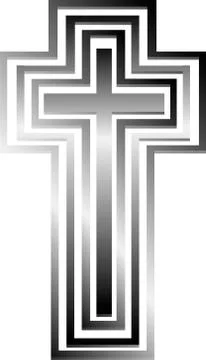Metal cross Stock-Illustration