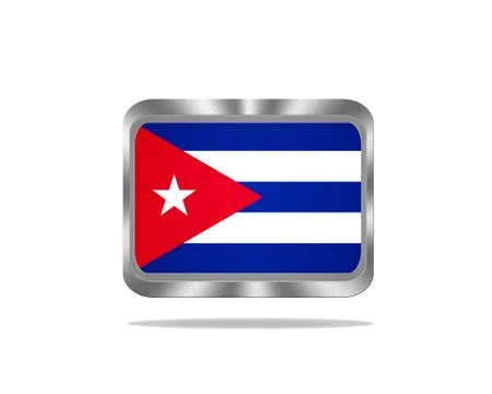 Metal cuba flag. Stock Illustration