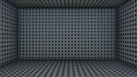 Metal cube room. 3d vector background render with cube. to show the product Stock Footage 265526518