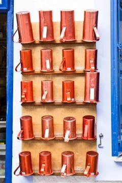 Metal cups Foto stock