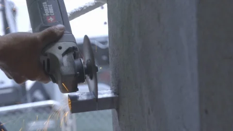 METAL CUTTING CIRCULAR SAW Stock Footage 86140295