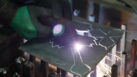 Metal cutting Stock Footage 92152799