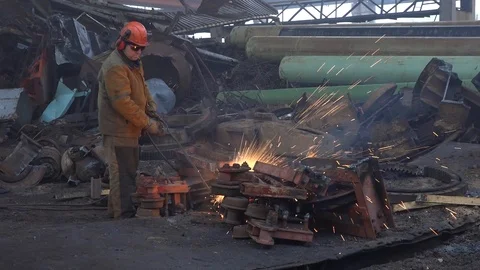 Metal cutting Stock Footage 98527242