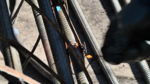 Metal cutting gas welding machine Stock Footage 74899166