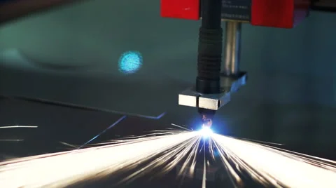Metal Cutting Machine cuts tin Stock Footage 69055041