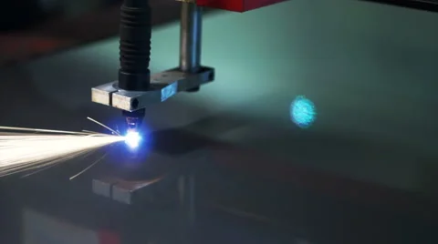 Metal Cutting Machine in the factory Stock Footage 69055064