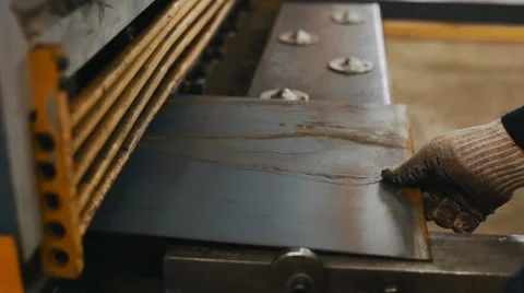 Metal cutting machine Stock Footage 58064572