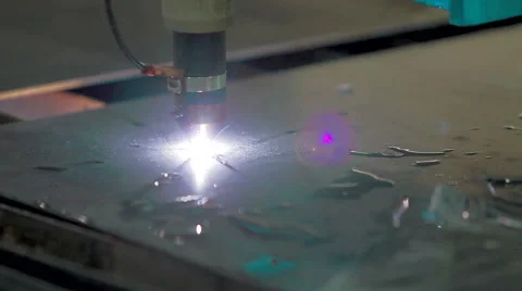 Metal cutting machine Stock Footage 63372476