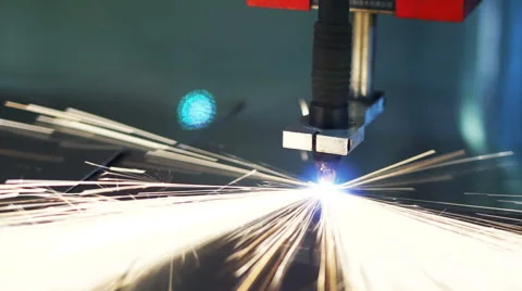 Metal Cutting Machine Stock Footage 69055044