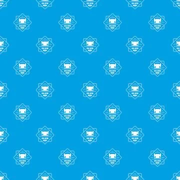 Metal cutting machine pattern vector seamless blue Stock Illustration