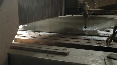Metal cutting machine. Production area Stock Footage 120052829