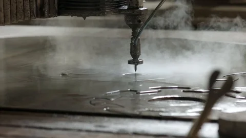 Metal cutting machine. Production area Stock Footage 120052949