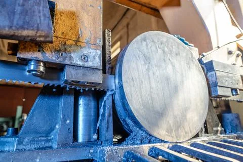 Metal cutting, mechanical engineering concept Stock Photos