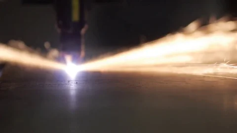 Metal cutting plasma Stock Footage 72928887