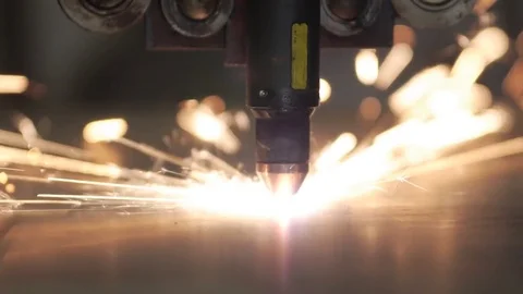 Metal cutting plasma Stock Footage 72928897