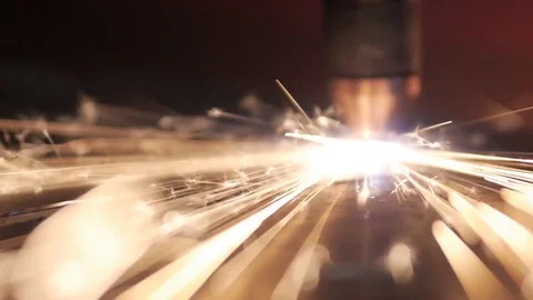 Metal cutting plasma Stock Footage 72928908