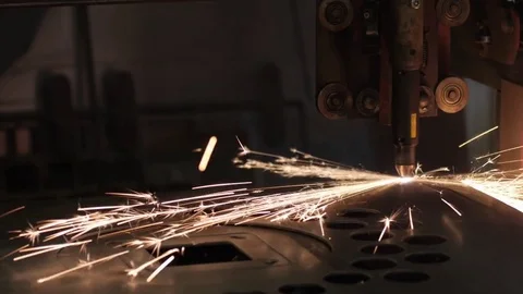 Metal cutting plasma Video stock 72928910