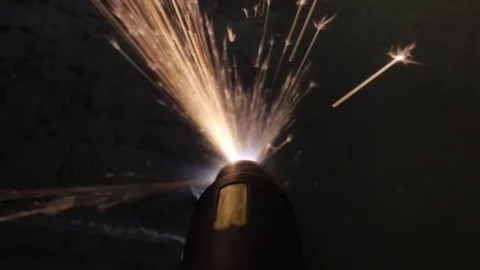 Metal cutting plasma Stock Footage 72928925