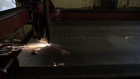 Metal cutting plasma Stock Footage 72928928